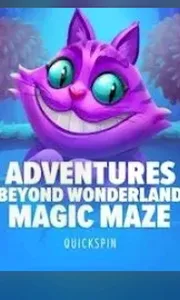 adventures beyond wonderland magic maze slot logo
